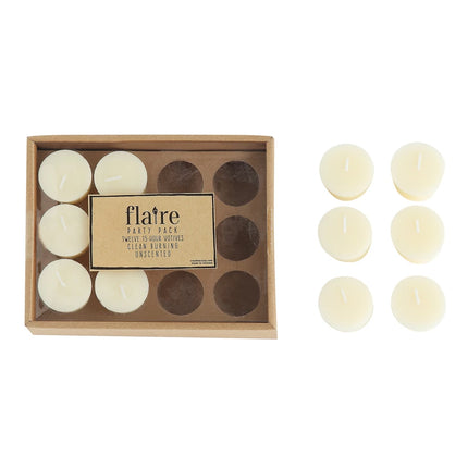 Unscented votive candles in box set of 12 — elegant entertaining and sympathy gift