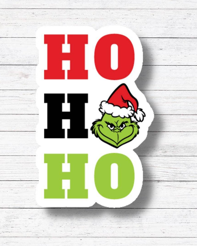Ho Ho Ho - The Grinch Sticker/Magnet: Matte vinyl