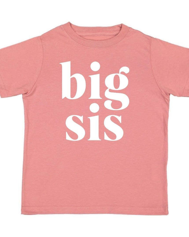 Big Sis short sleeve shirt dusty rose — sibling announcement outfit, new baby gift