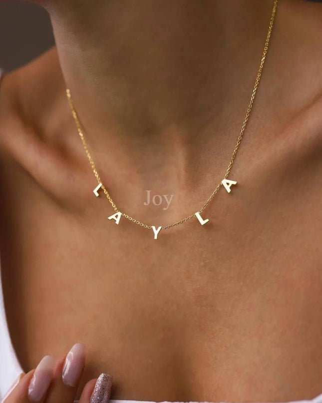 Name Necklace, Letter Name Necklace, Custom Name Necklace