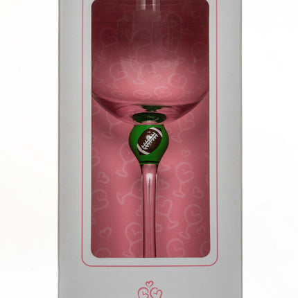 The Giving Glass Football — close up showing football design
