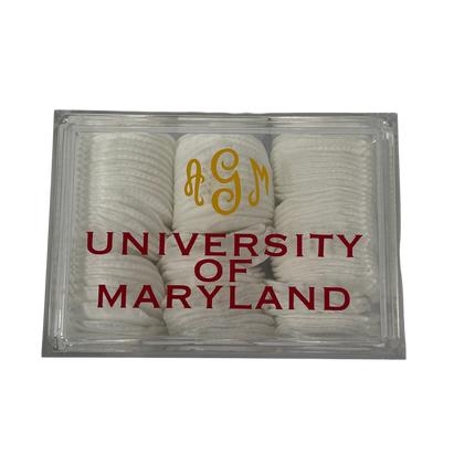 Personalized acrylic jewelry box — custom monogram, vinyl personalization included