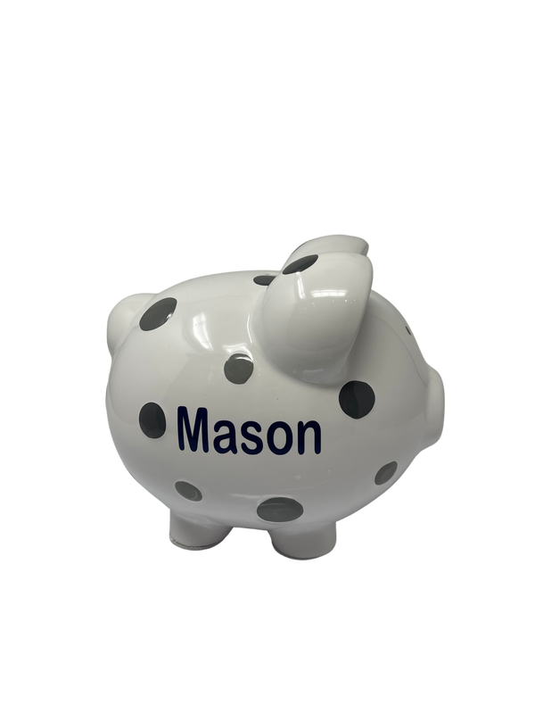 Personalized Polka Dot Piggy Bank