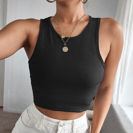 Personalized college tank top — shown being worn