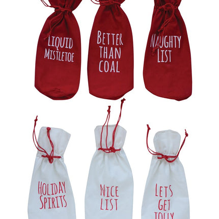 Holiday wine bag — alternate design view
